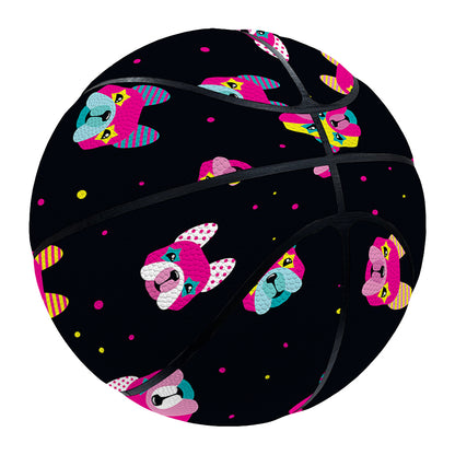 Colorful French Bulldog Print Basketball