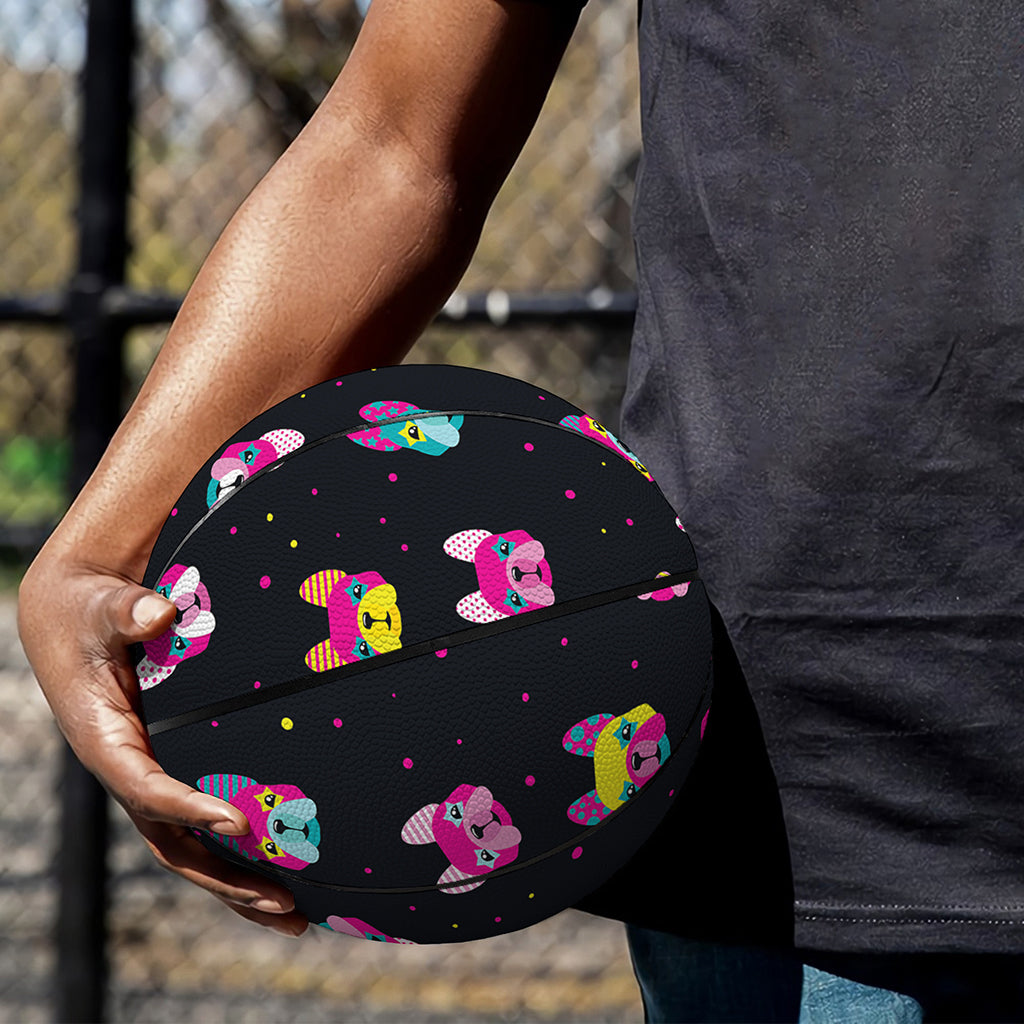 Colorful French Bulldog Print Basketball