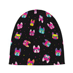 Colorful French Bulldog Print Beanie
