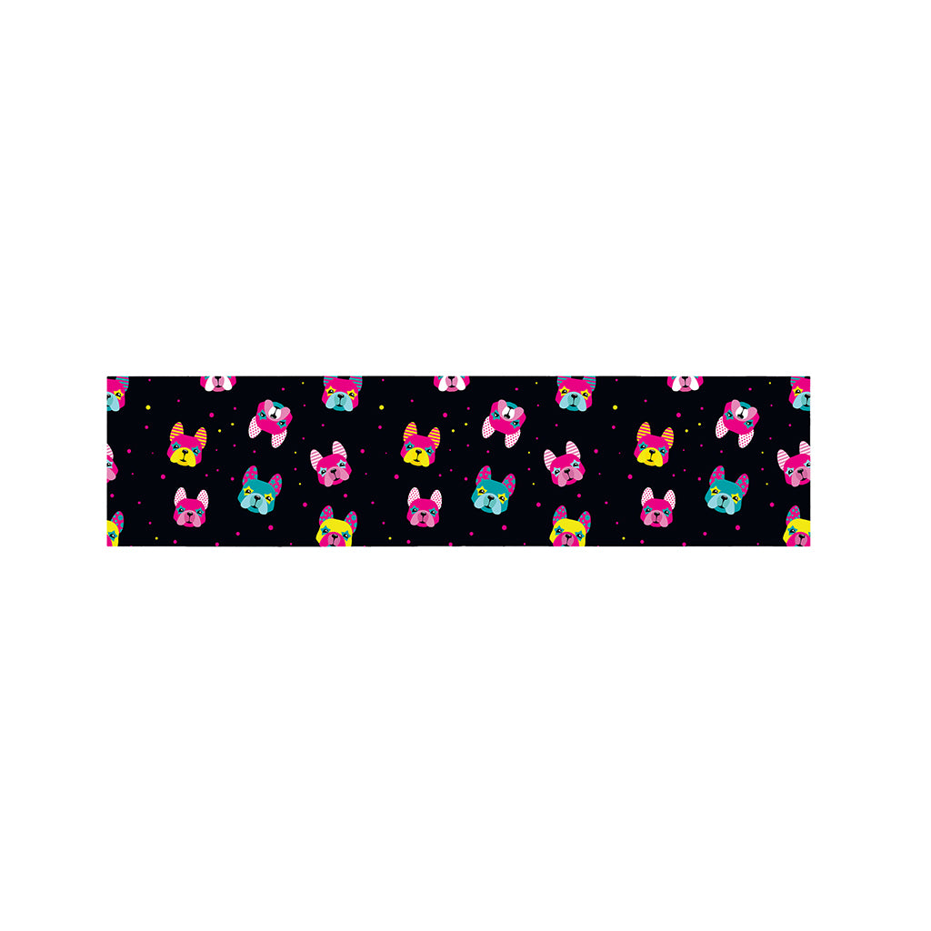 Colorful French Bulldog Print Bed Runner