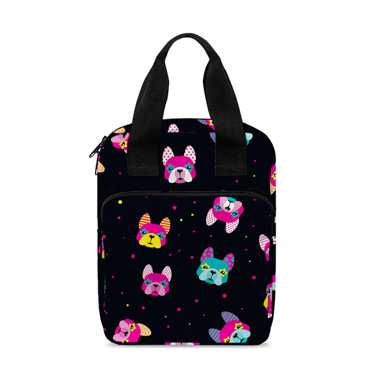 Colorful French Bulldog Print Bible Tote Bag