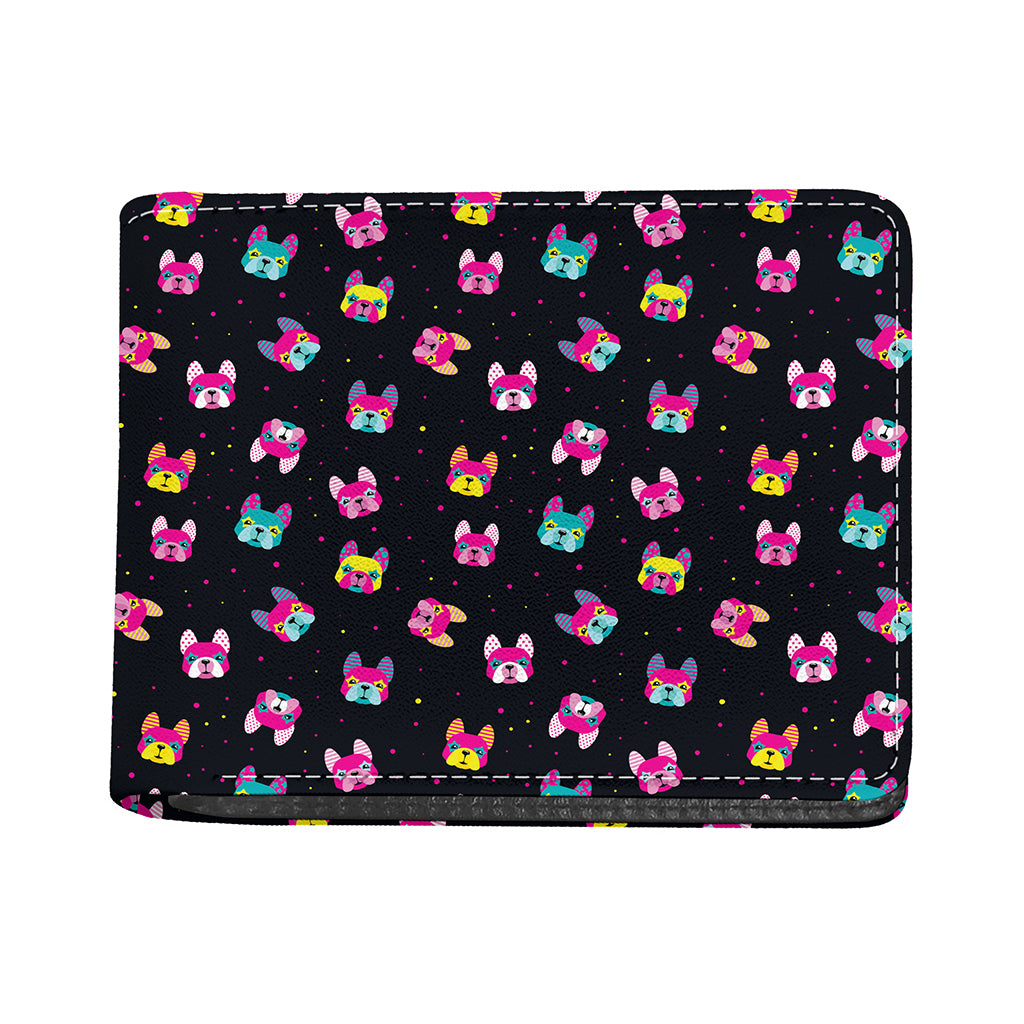 Colorful French Bulldog Print Bifold Wallet