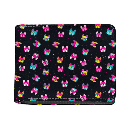 Colorful French Bulldog Print Bifold Wallet