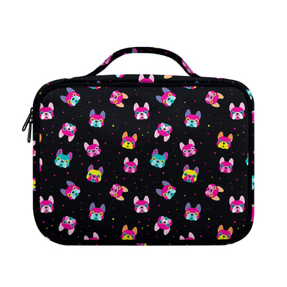 Colorful French Bulldog Print Briefcase Bible Bag