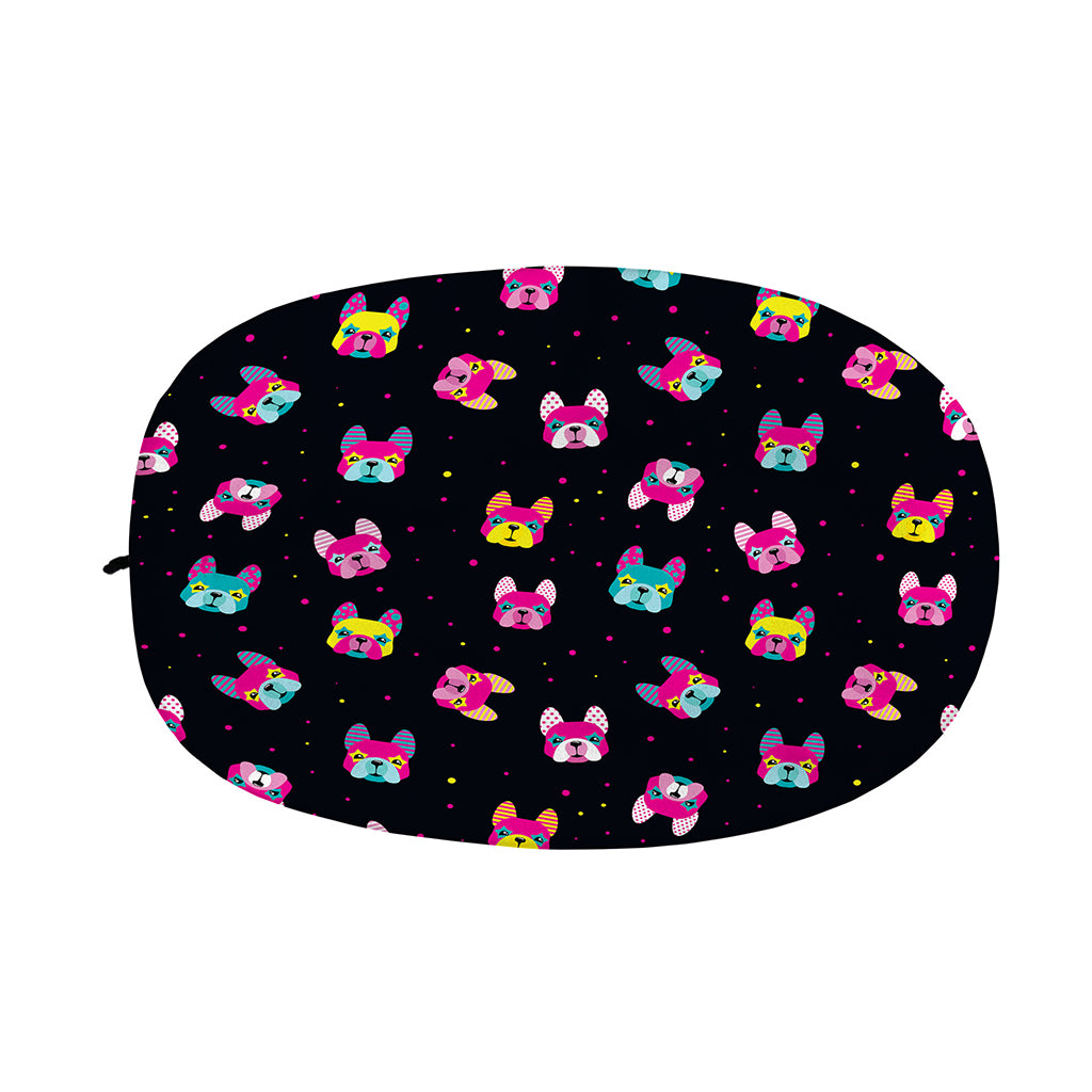 Colorful French Bulldog Print Car Side Mirror Covers