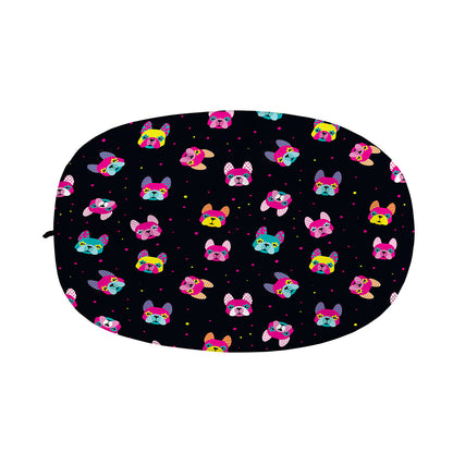 Colorful French Bulldog Print Car Side Mirror Covers