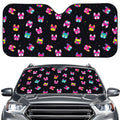 Colorful French Bulldog Print Car Windshield Sun Shade