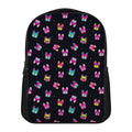 Colorful French Bulldog Print Casual Backpack