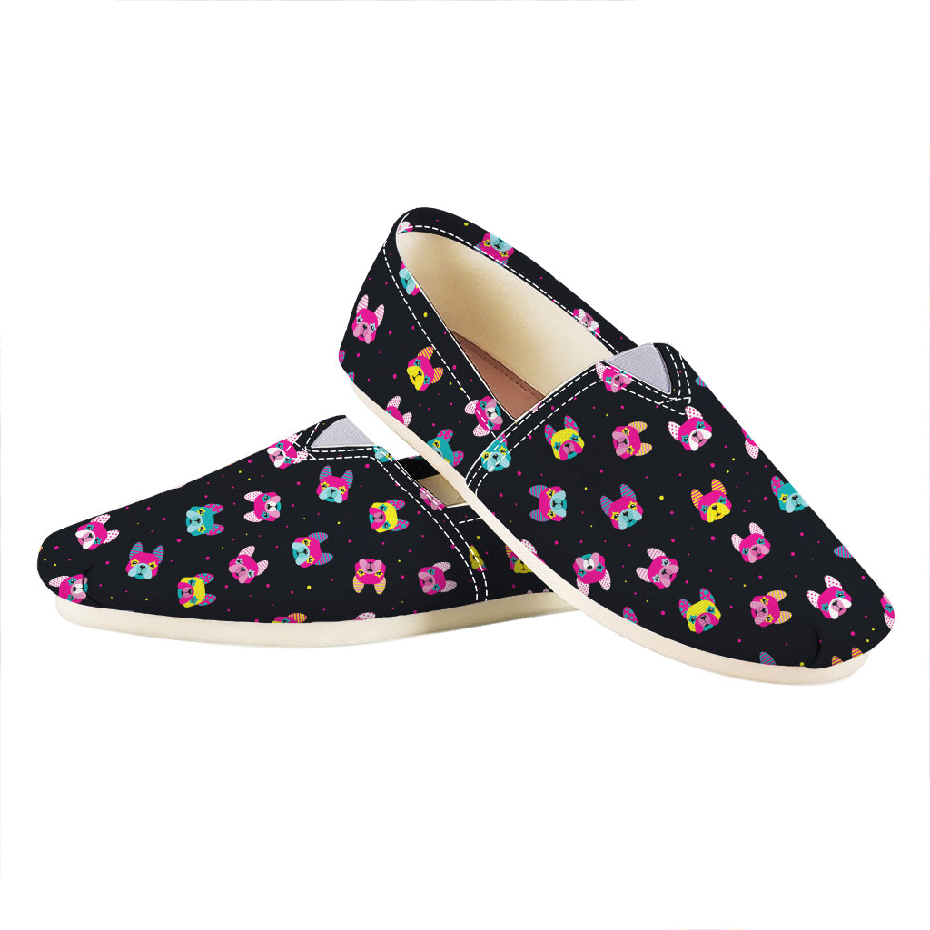 Colorful French Bulldog Print Casual Shoes