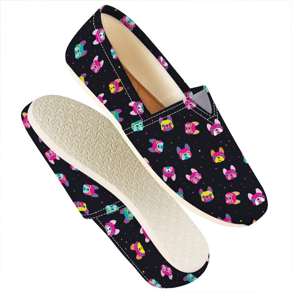 Colorful French Bulldog Print Casual Shoes