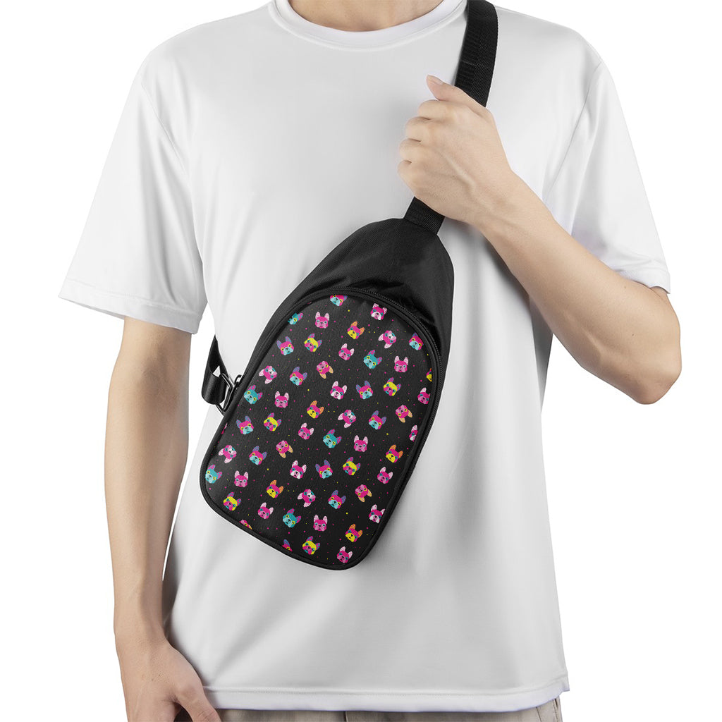 Colorful French Bulldog Print Chest Bag