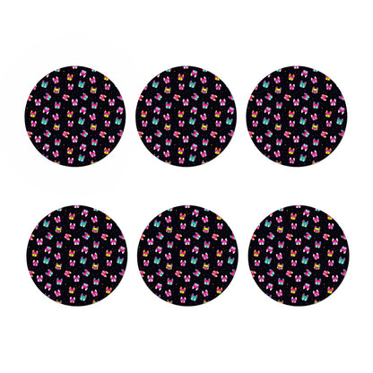 Colorful French Bulldog Print Coaster Set