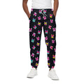 Colorful French Bulldog Print Cotton Sweatpants
