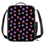Colorful French Bulldog Print Crossbody Lunch Bag