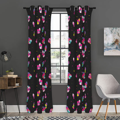 Colorful French Bulldog Print Curtain