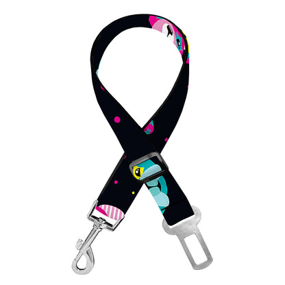 Colorful French Bulldog Print Dog Seat Belt