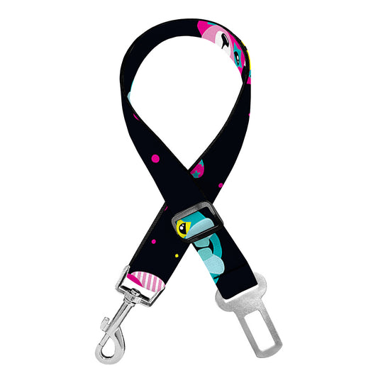 Colorful French Bulldog Print Dog Seat Belt