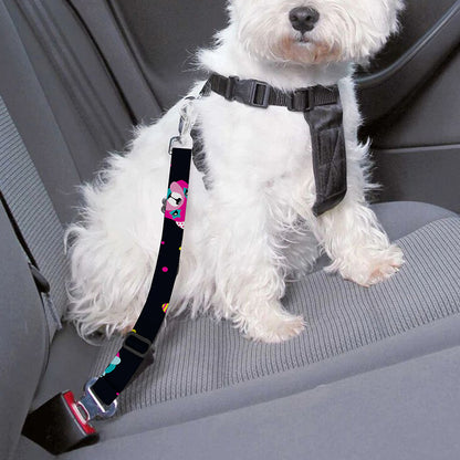 Colorful French Bulldog Print Dog Seat Belt