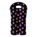 Colorful French Bulldog Print Double Neoprene Wine Tote