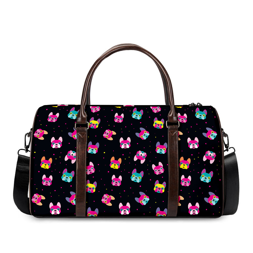 Colorful French Bulldog Print Duffle Bag