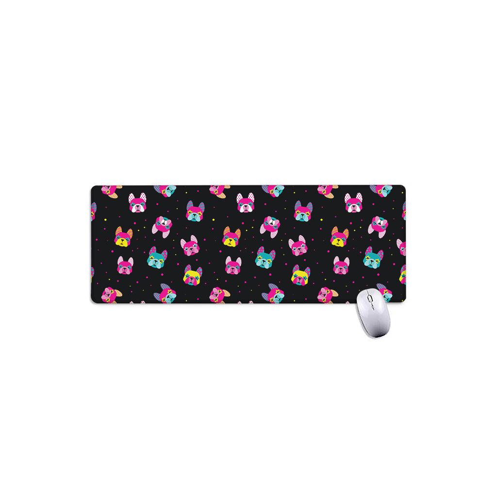 Colorful French Bulldog Print Extended Mouse Pad