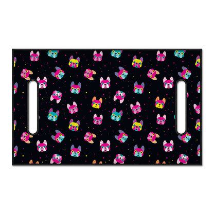 Colorful French Bulldog Print Golf Cart Seat Cover