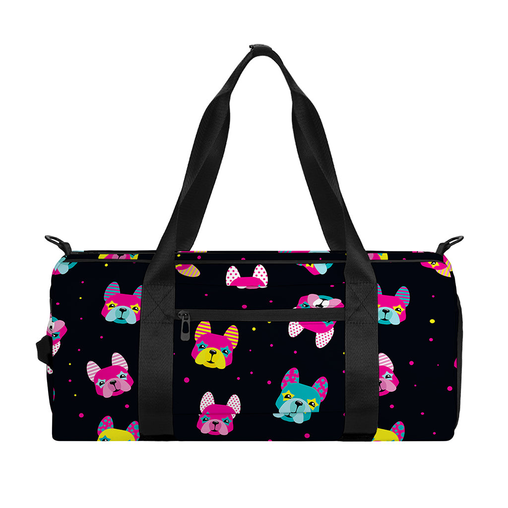 Colorful French Bulldog Print Gym Bag