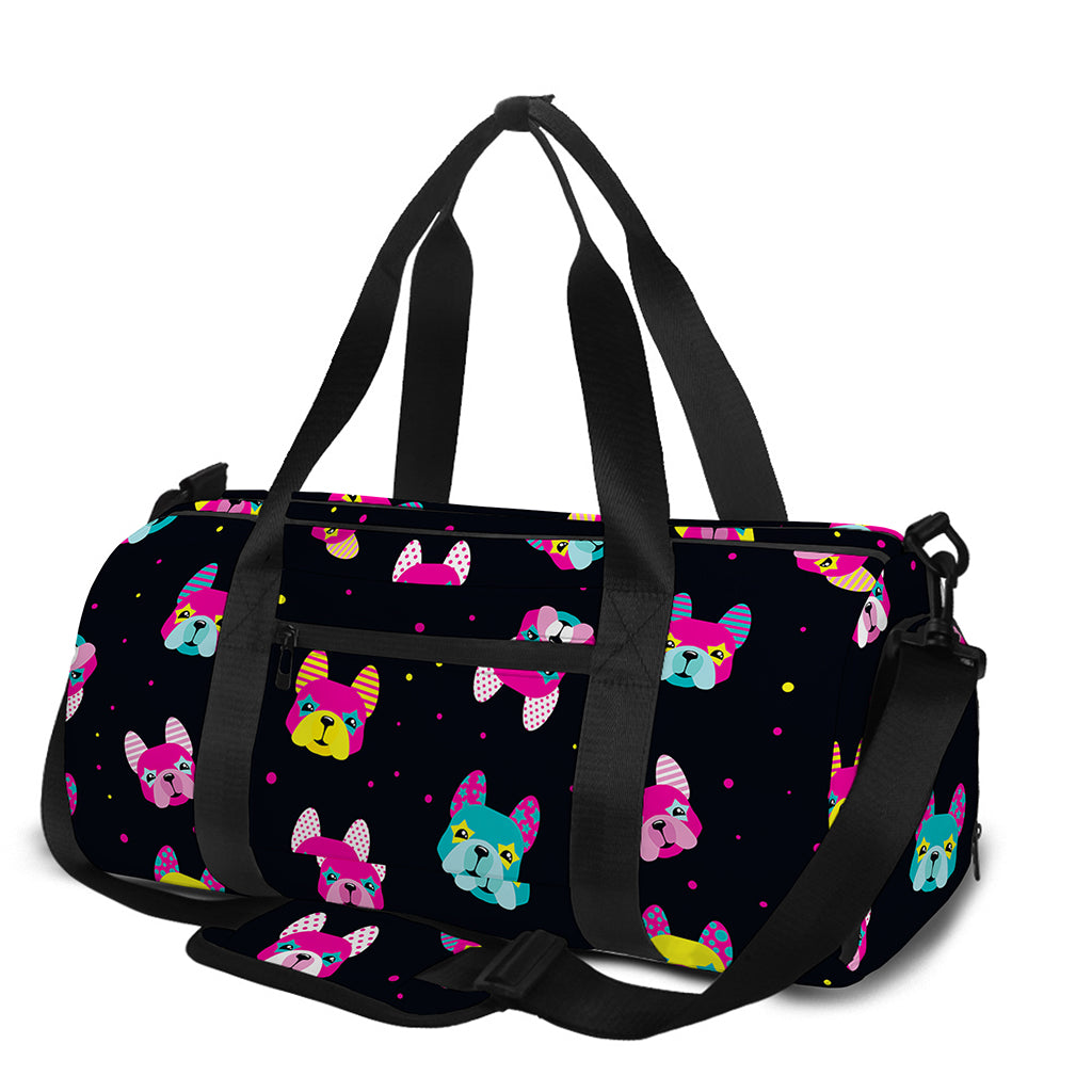 Colorful French Bulldog Print Gym Bag