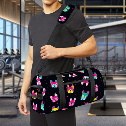 Colorful French Bulldog Print Gym Bag