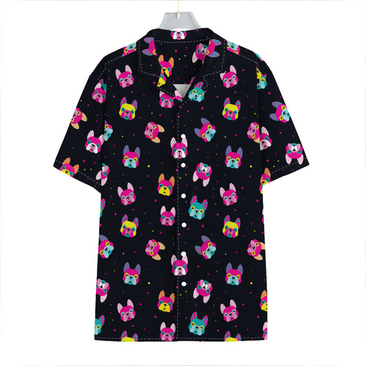 Colorful French Bulldog Print Hawaiian Shirt