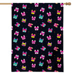 Colorful French Bulldog Print House Flag
