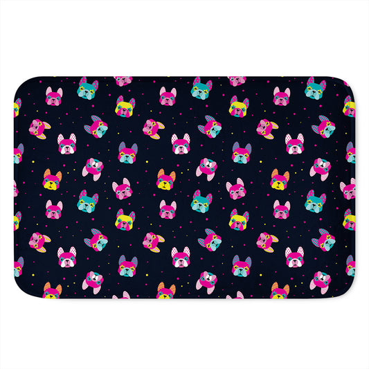 Colorful French Bulldog Print Indoor Door Mat