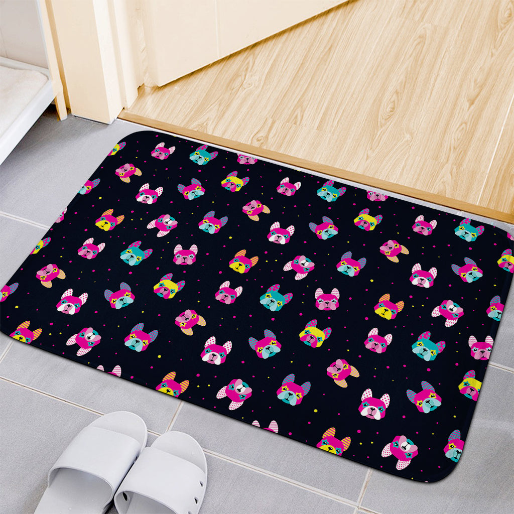 Colorful French Bulldog Print Indoor Door Mat