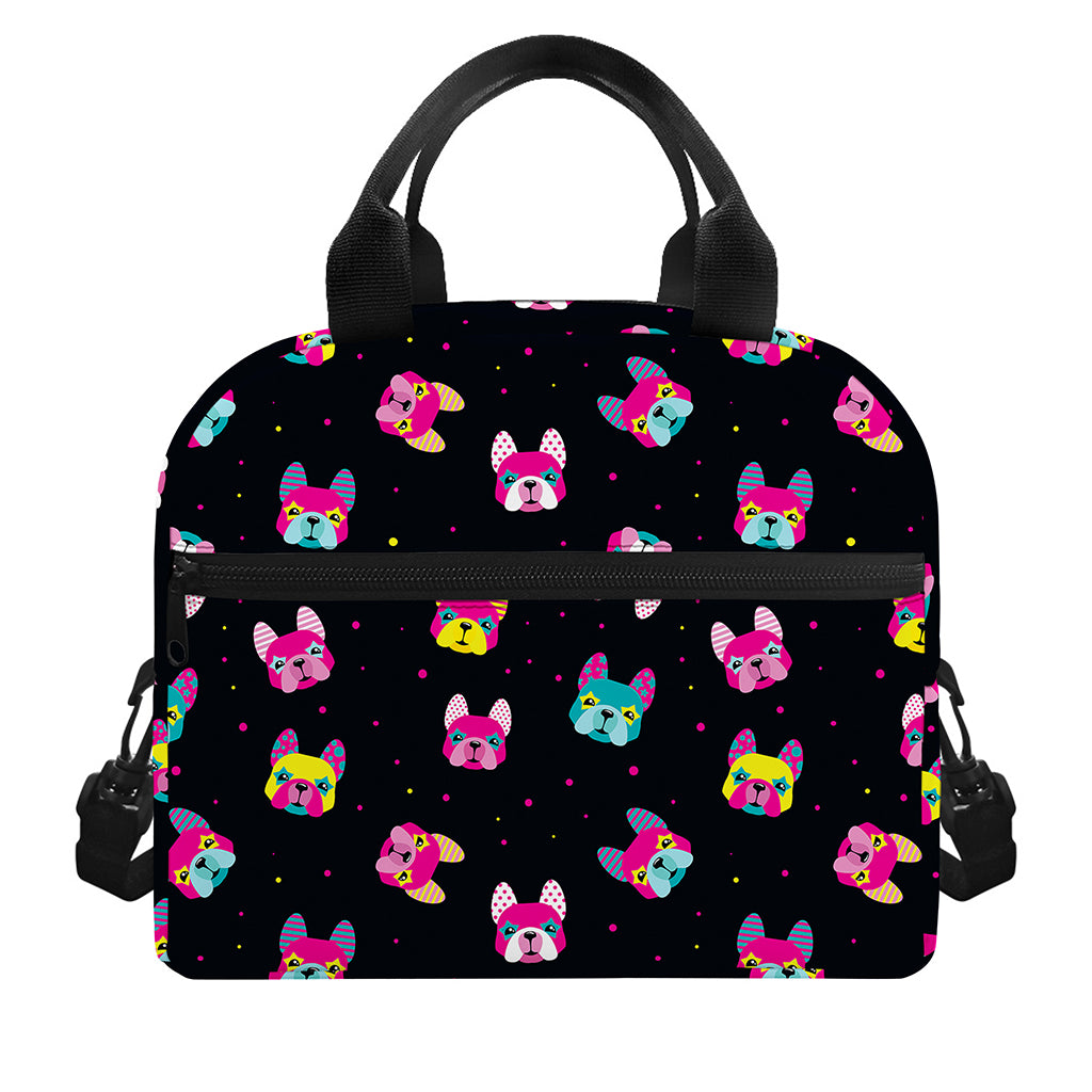 Colorful French Bulldog Print Insulated Lunch Bag