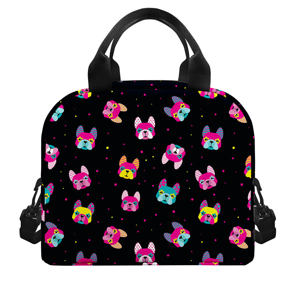 Colorful French Bulldog Print Insulated Lunch Bag