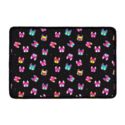Colorful French Bulldog Print Kitchen Mat