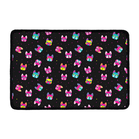 Colorful French Bulldog Print Kitchen Mat