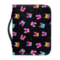 Colorful French Bulldog Print Leather Bible Cover