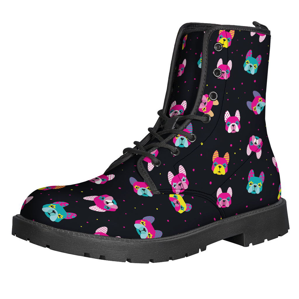 Colorful French Bulldog Print Backpack
