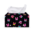 Colorful French Bulldog Print Leather Tissue Box Cover