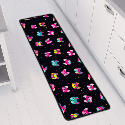 Colorful French Bulldog Print Long Kitchen Mat