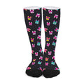 Colorful French Bulldog Print Long Socks
