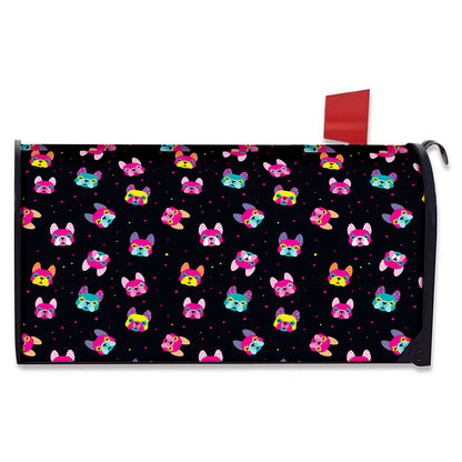 Colorful French Bulldog Print Mailbox Cover