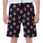 Colorful French Bulldog Print Men's Beach Shorts