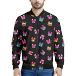 Colorful French Bulldog Print Men's Bomber Jacket