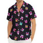 Colorful French Bulldog Print Men's Deep V-Neck Shirt