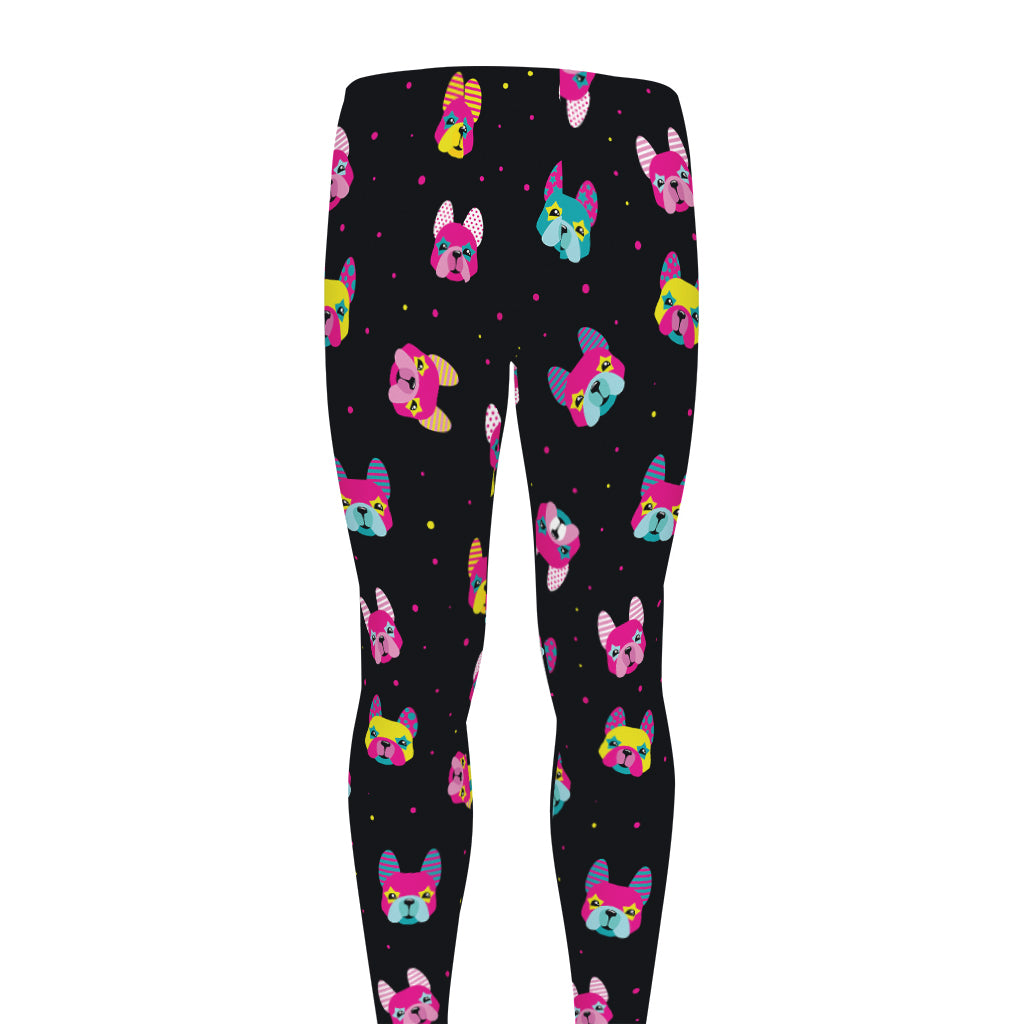 Colorful French Bulldog Print Men's leggings