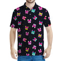 Colorful French Bulldog Print Men's Polo Shirt