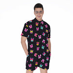 Colorful French Bulldog Print Men's Rompers