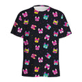 Colorful French Bulldog Print Men's Athletic T-Shirt